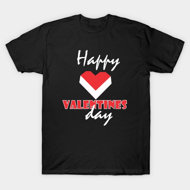 happy valentines day T-Shirt by Qasim